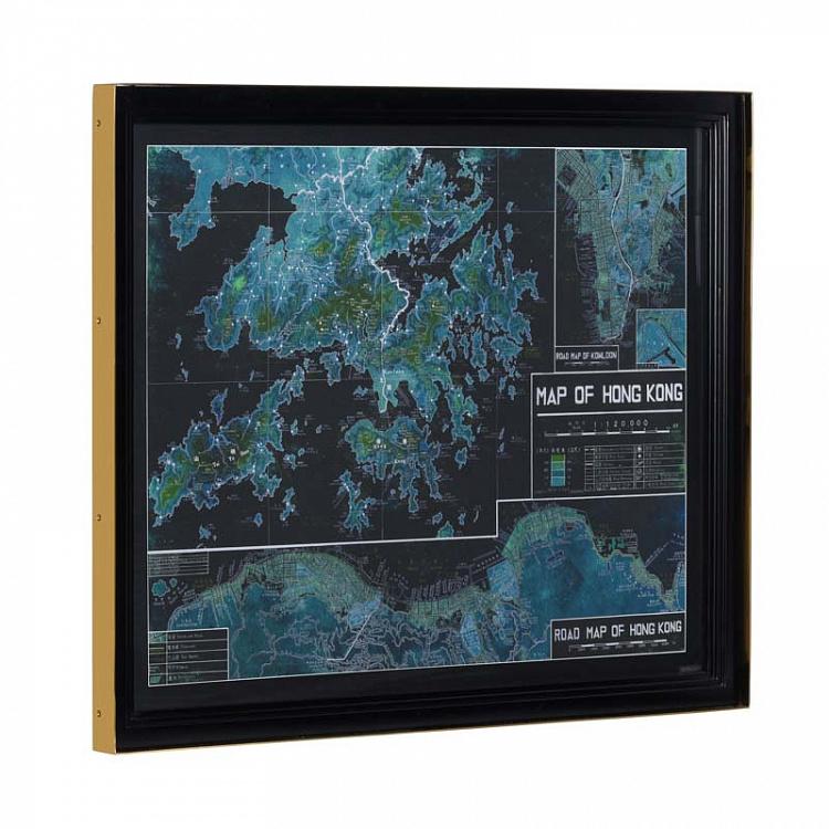 Арт-объект Карта Гонконга Savoy Maps Hong Kong