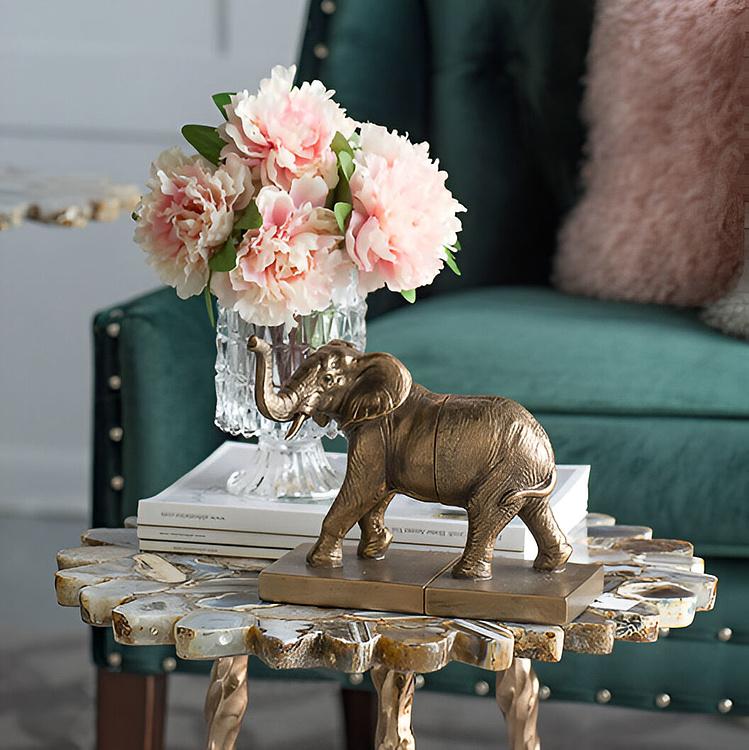 Набор из двух держателей для книг Медный слон Bookend Сopper Elephant