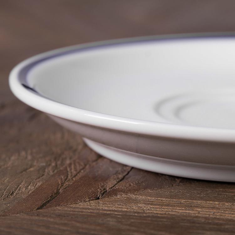 Чашка и блюдце для завтрака Синяя полоска Filo Blue Breakfast Cup And Saucer