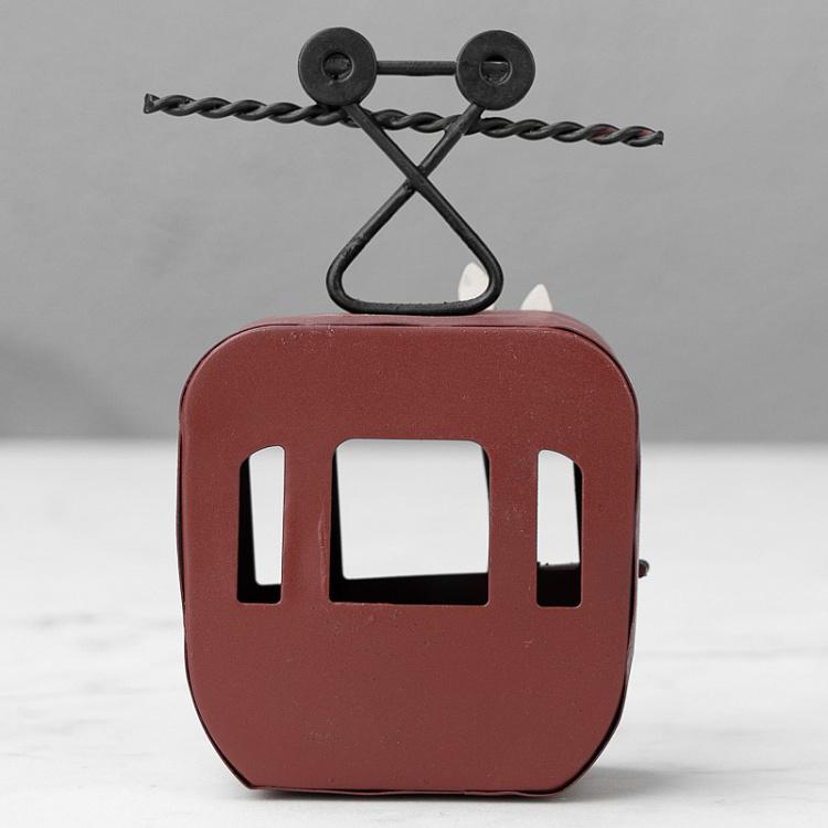 Подвесное украшение Красный фуникулёр Hanging Red Cable Car 11 cm