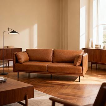 Трёхместный диван Rome 3 Seater натуральная кожа Chestnut Tan