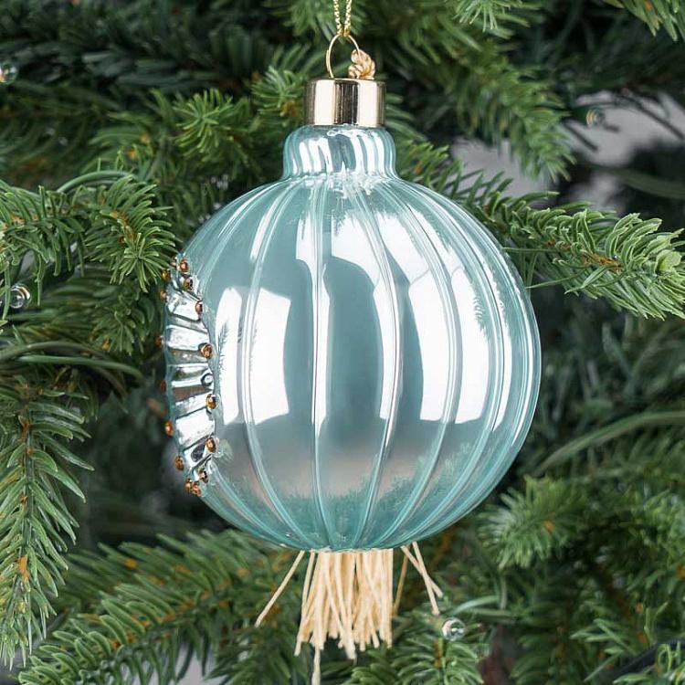 Ёлочная игрушка Зелёный шар с окошком Ball With Window Green 8 cm