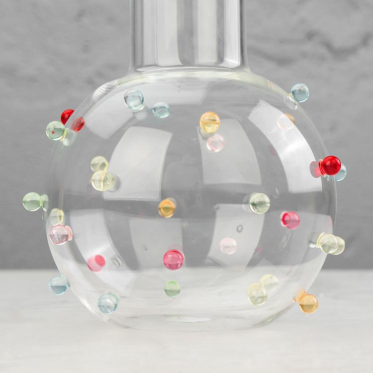 Стеклянная ваза с разноцветными точками Glass Vase Carafe
