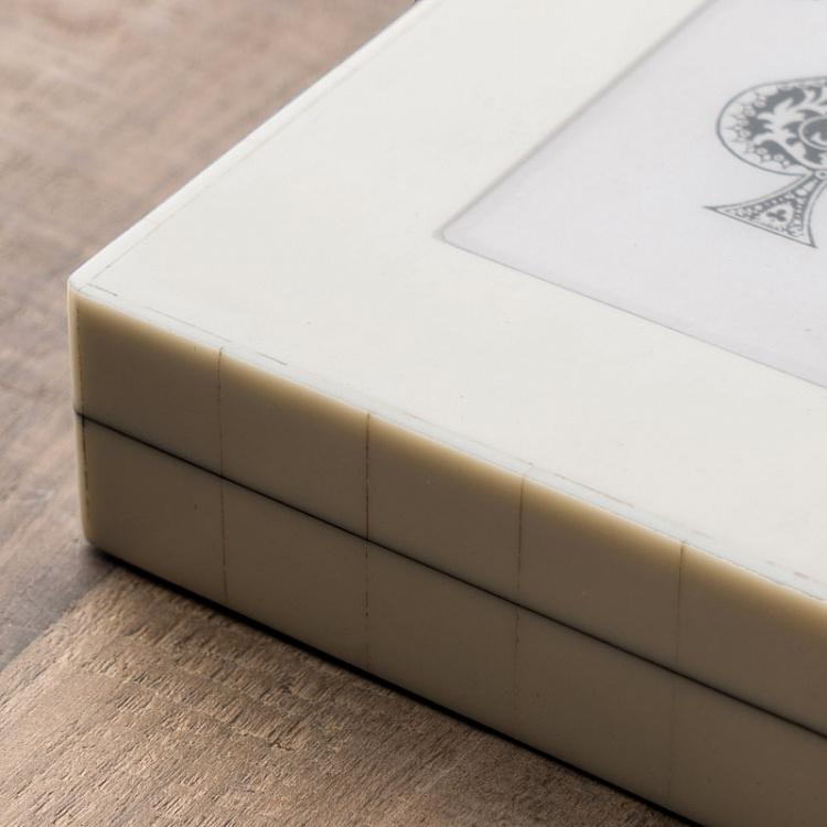 Белая шкатулка с набором из двух колод карт White Card Games Box