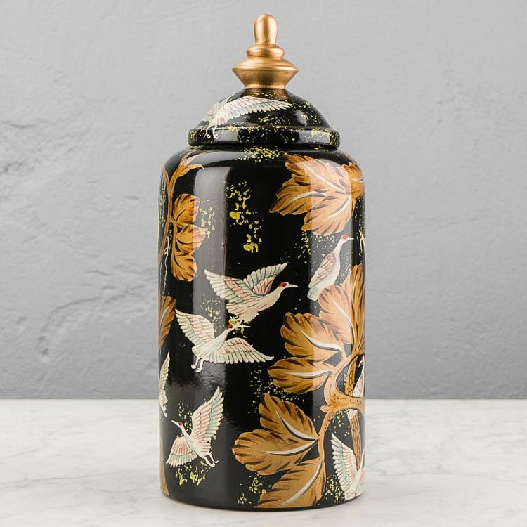 Ваза с крышкой Журавли Crane Lidded Vase