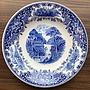 Винтажная тарелка Vintage Plate Blue White Large 15
