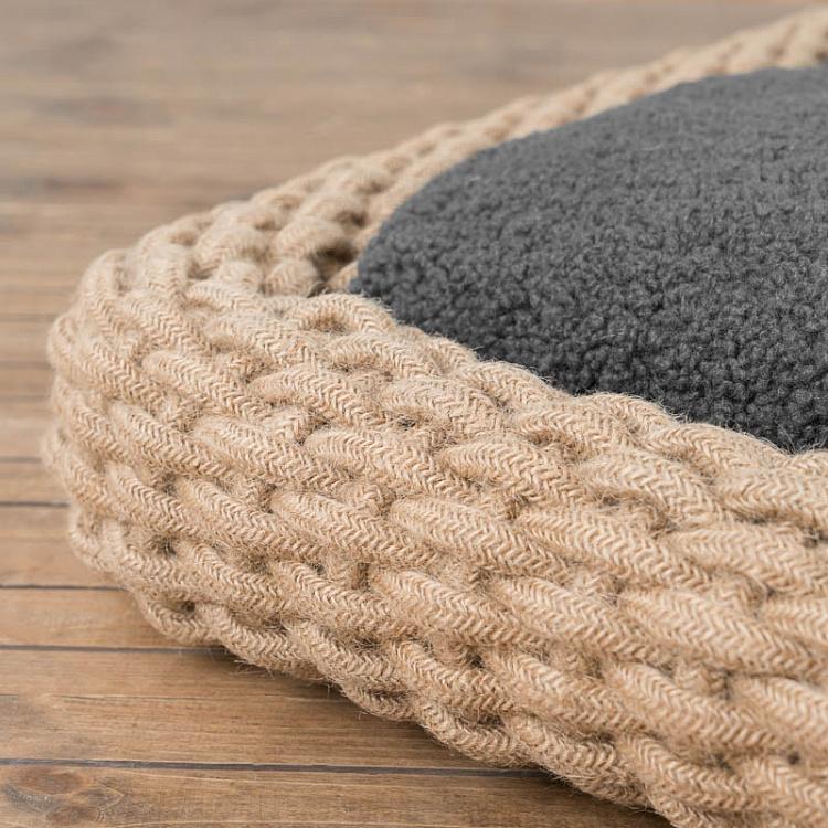 Серая лежанка для собак/кошек Амели, L Amelie Cushion Large, Grey