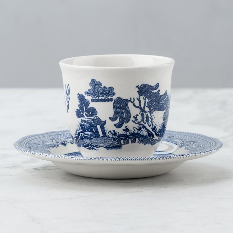 Чайная пара Голубая ива Blue Willow Tea Cup And Saucer
