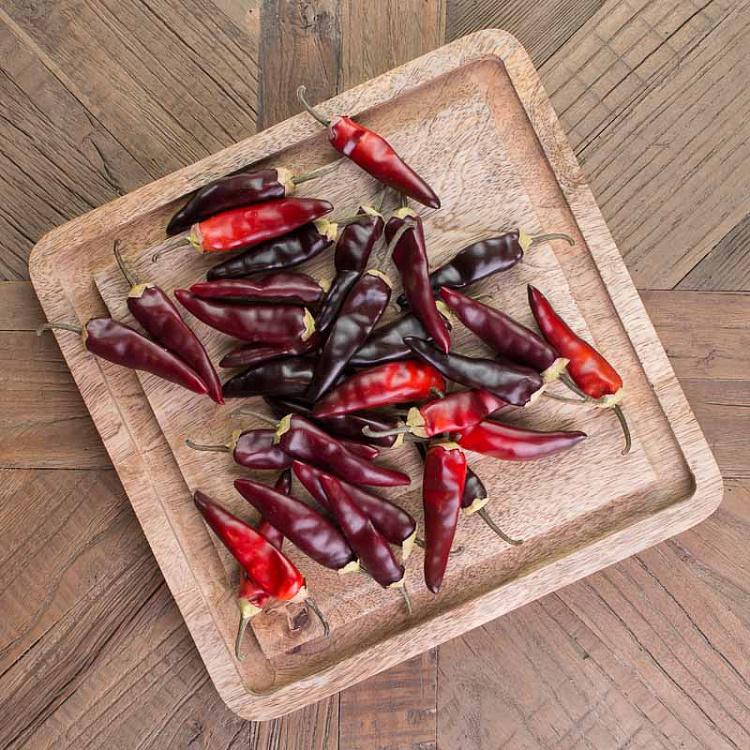 Набор из 29 искусственных красных мини-перцев чили Chili Pepper Assorti Burgundy Red Small