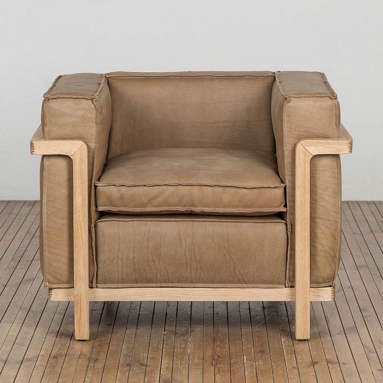 Кресло Булыжник, с наружной стежкой F284 Cobblewood 1 Seater With Reverse Stitch