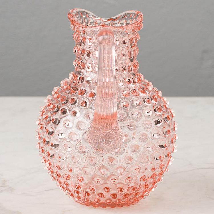Дымчато-розовый кувшин Диамант Pitcher Hobnail Sweet Pink Large