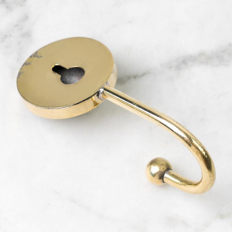 Крючок с латунными кругами и перламутровой инкрустацией Brass Circles Pearl Inlay Hook