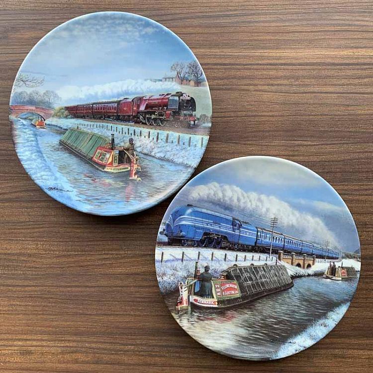 Винтажная тарелка Зимние приветствия Vintage Plate Winter Greetings