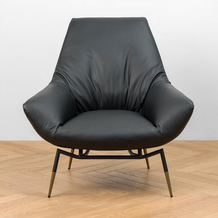 Кресло Бельфьоре с высокой спинкой, бронзовые ножки Belfiore High Back Armchair, Bronze