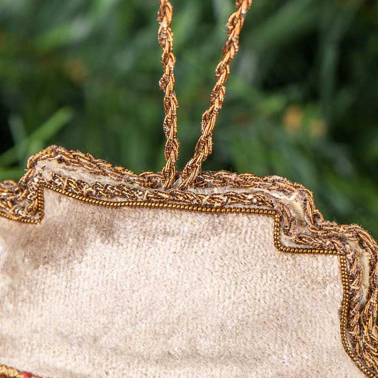 Новогодняя подвеска Мальтийский крест Velvet Pendant Maltese Cross 15 cm