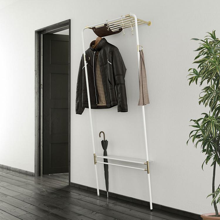 Белая напольная вешалка для одежды Лин Он Ми Lean On Me Clothes Rack White