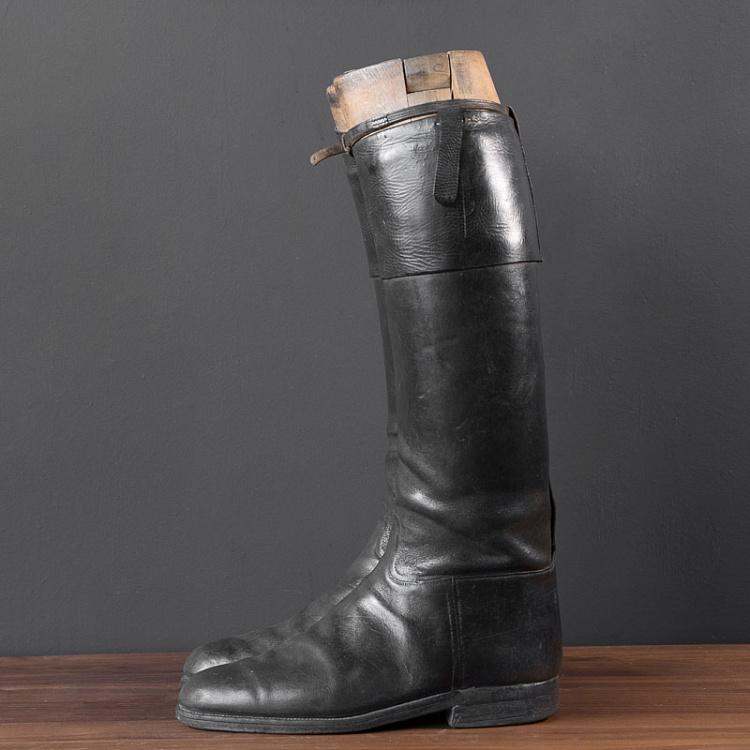 Винтажные сапоги для верховой езды 5 Vintage Black Riding Boots With Shoe Lasts 5