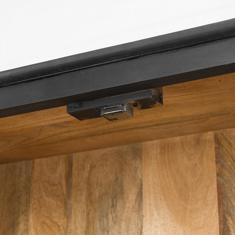 Сервант с деревянными дверцами Орьяк Auriac Glass Cabinet With Wooden Doors