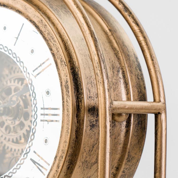 Настольные часы Индастриал Ретро с шестерёнками Industrial Retro Table Clock With Gears