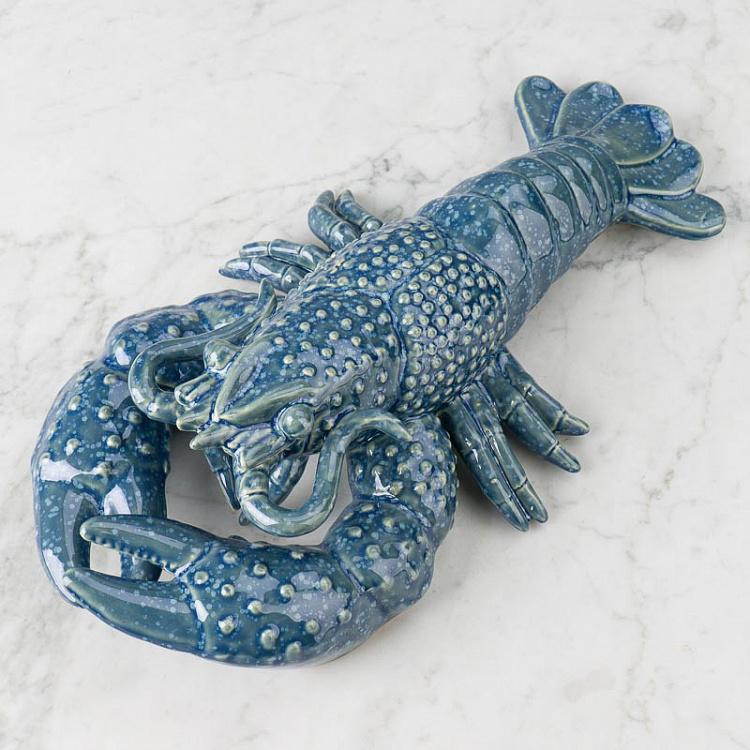 Синяя керамическая фигурка Лобстер Blue Ceramic Lobster