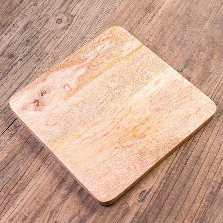 Квадратная деревянная доска со стеклянным колпаком Cover On Square Wooden Plate