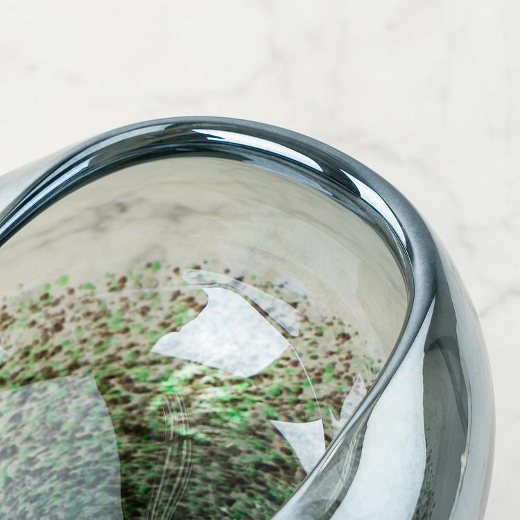 Голографическая ваза-чаша ручной работы с изогнутым краем Folded Edge Handcrafted Holographic Glass Bowl