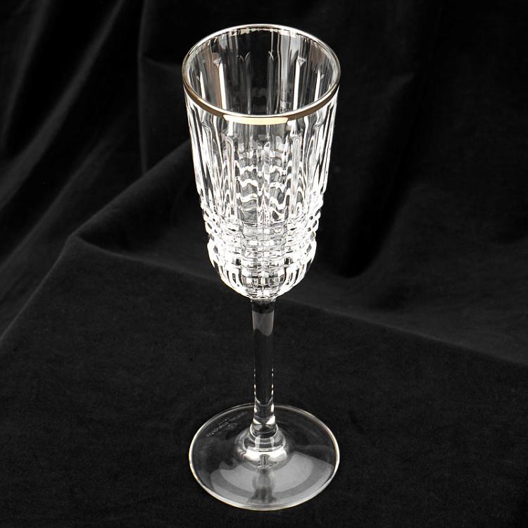 Бокал для шампанского с золотым ободком Рандеву Rendez-Vous Champagne Glass With Golden Rim