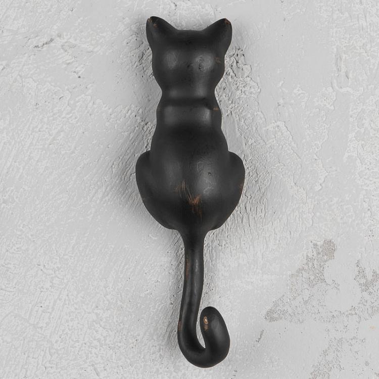 Декоративный крючок Чёрный кот Cat Tail Hook