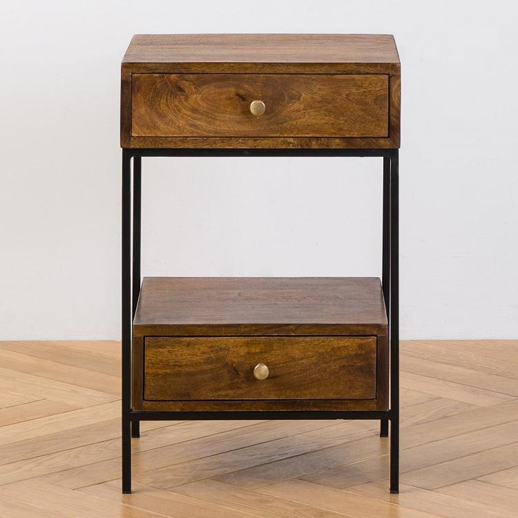 Прикроватный столик с двумя ящиками Арабика Arabica Side Table With 2 Drawers