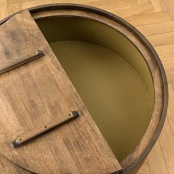 Журнальный стол Girona Coffee Table RM натуральная кожа Whiskey