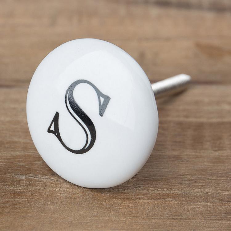 Мебельная ручка-кнопка Алфавит S Alphabet Knob S