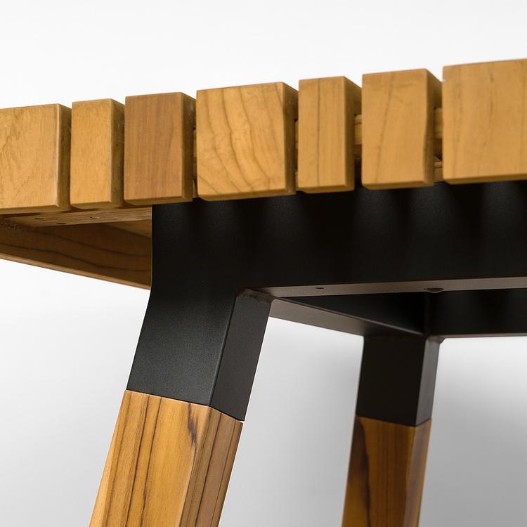 Садовый обеденный стол из тика Блоу Blow Dining Table, Golden Teak