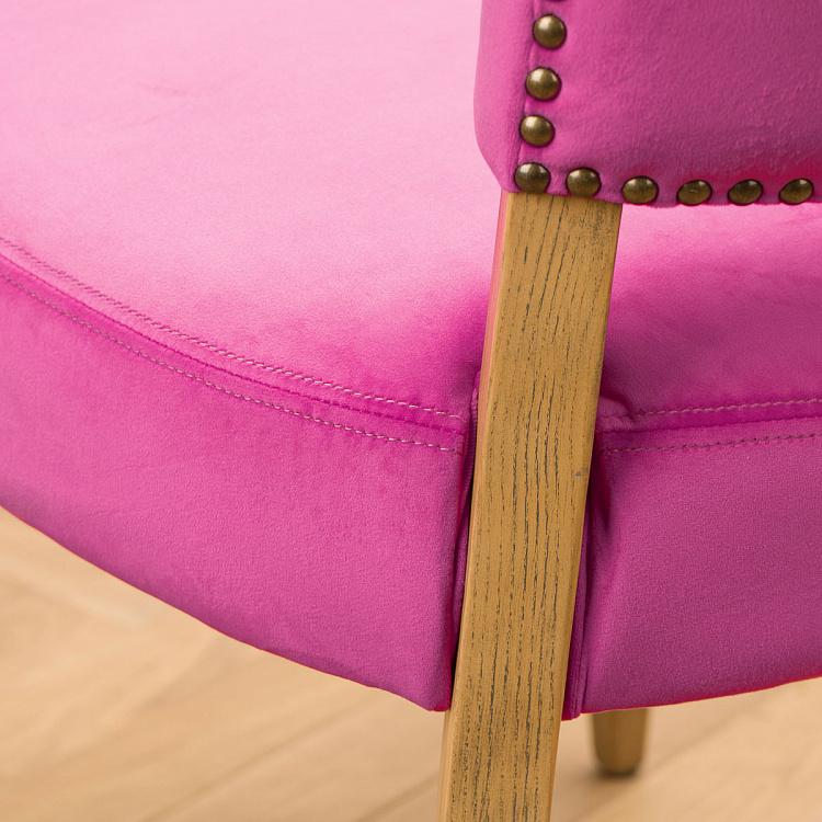 Стул Мами с заклёпками, светлые ножки Mami Dining Chair With Studs, Oak Brown