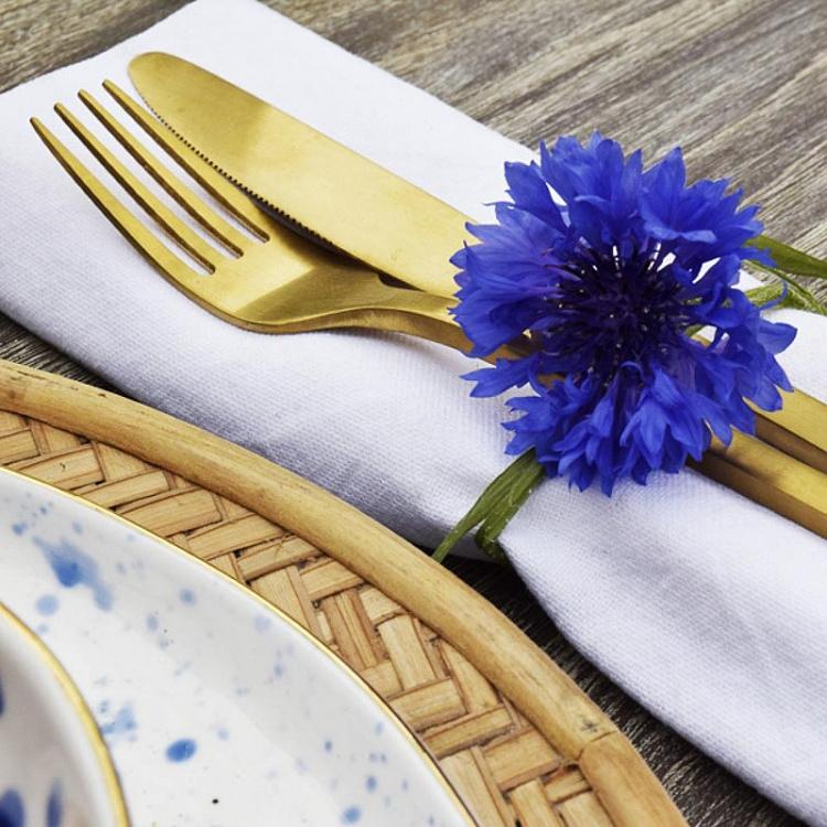 Набор из четырёх столовых приборов матовый золотой Set Of 4 Cutlery Matt Gold