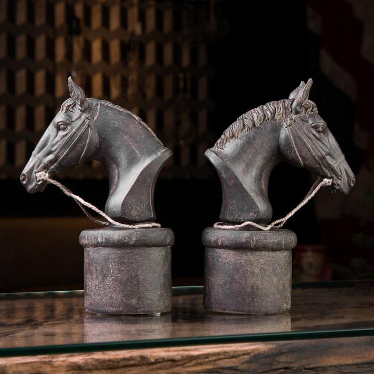 Набор из двух держателей для книг Кони 1 Bookend Horse Heads 1