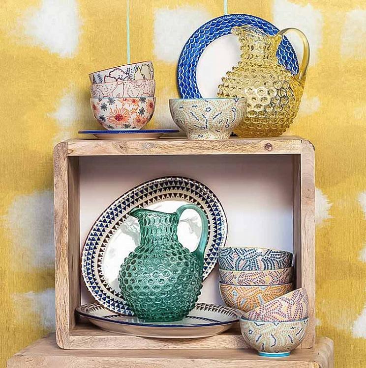 Солнечно-желтый кувшин Диамант Pitcher Hobnail Sun Yellow Large