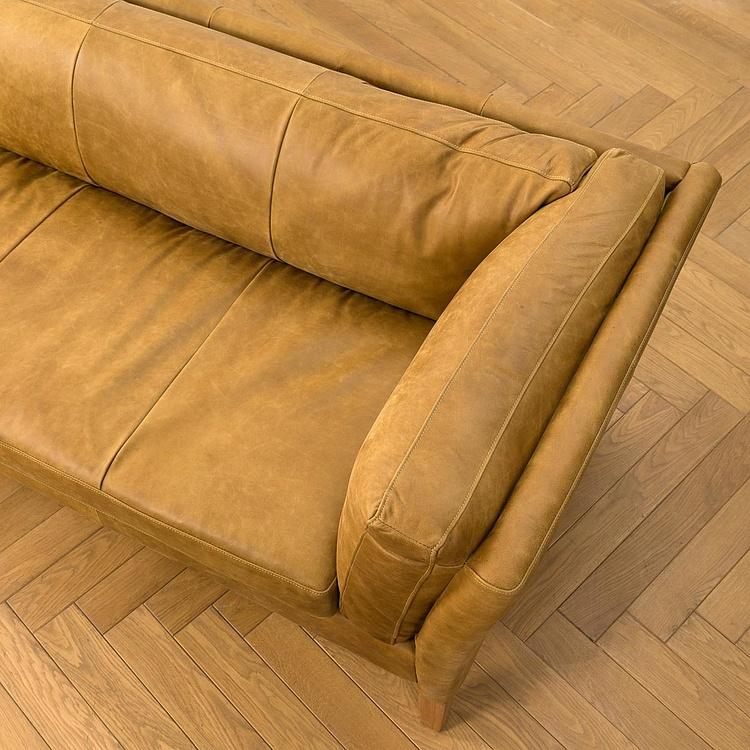 Трёхместный диван Линкольн, ножки белёный дуб Lincoln 3 Seater, Bleached Oak PF