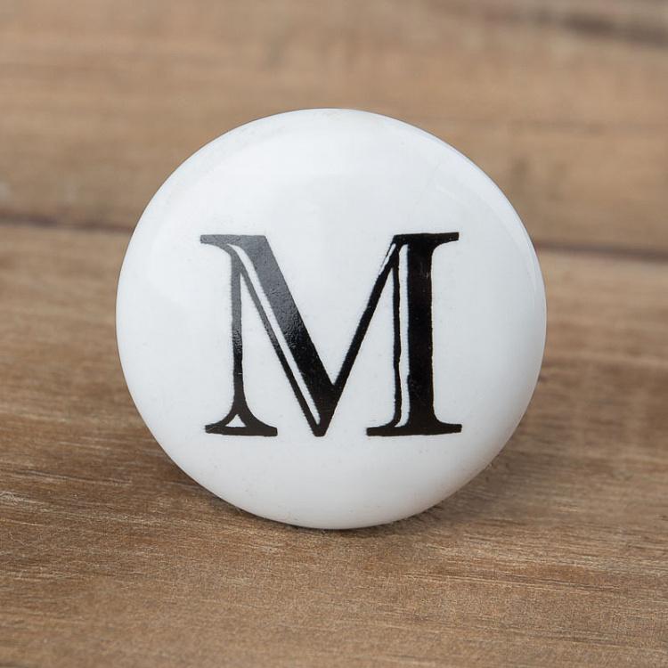 Мебельная ручка-кнопка Алфавит M Alphabet Knob M