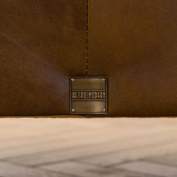 Двухместный диван Парламент, красно-коричневые ножки Parlament 2 Seater, Red Brown Wood D