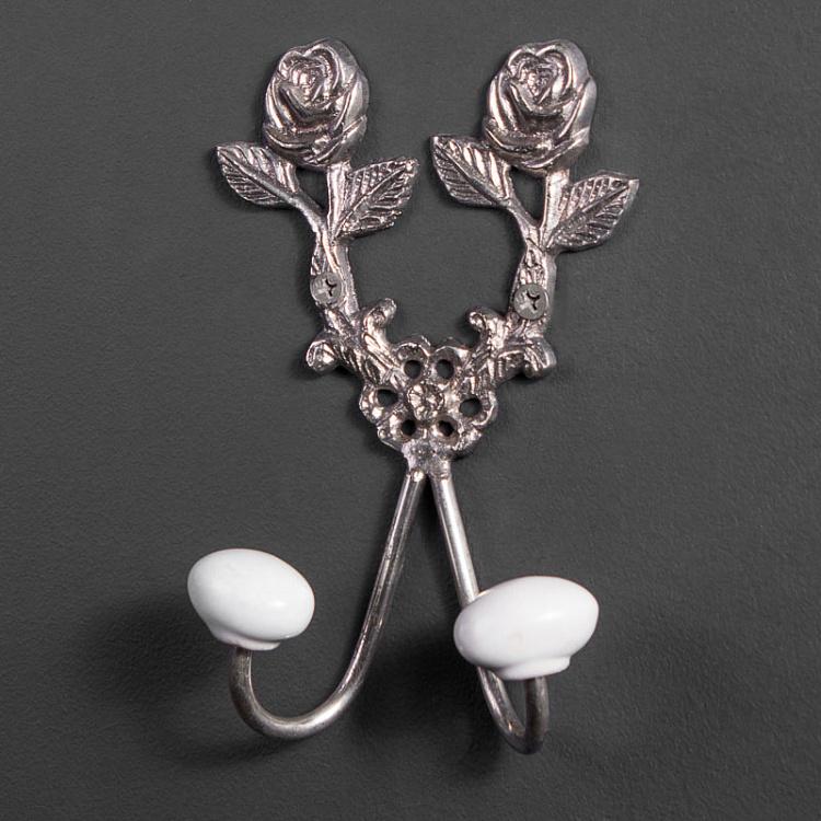 Двухрожковый крючок Две розы 2 Roses Hook With Ceramic