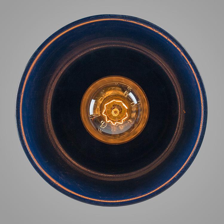 Подвесной светильник Брассерия медно-синего цвета Lamp Blue and Verdigris