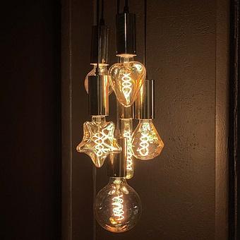 Lamp Amber Glass Poppuri