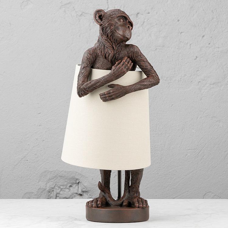 Настольная лампа Обезьянка, держащая абажур Table Lamp With Monkey Holding Shade