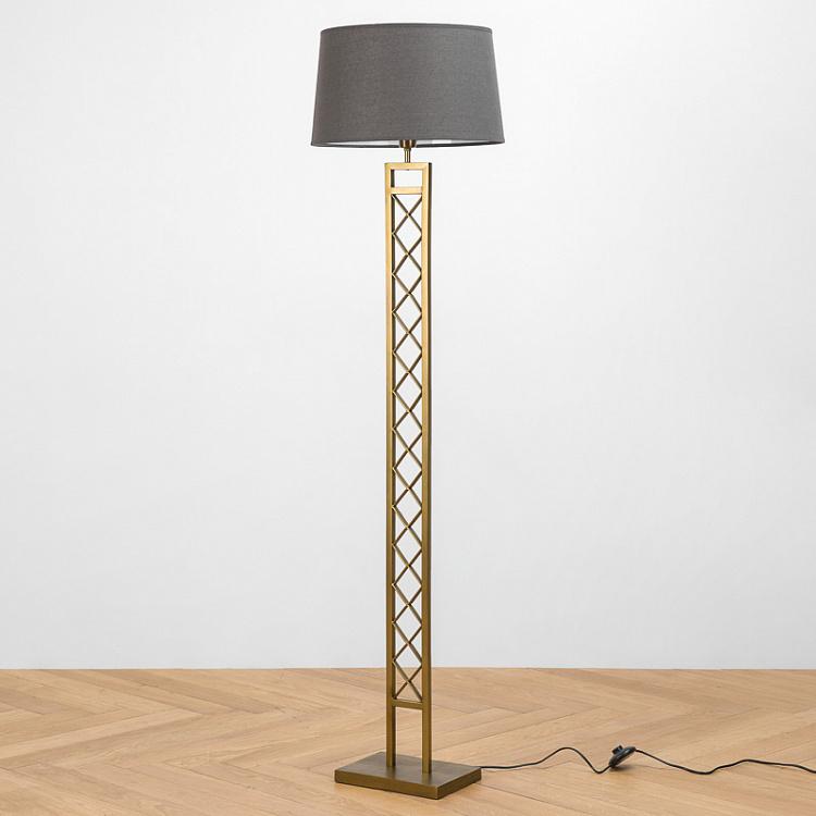 Торшер из латуни с патиной Искала Iscala Brass Patina Floor Lamp