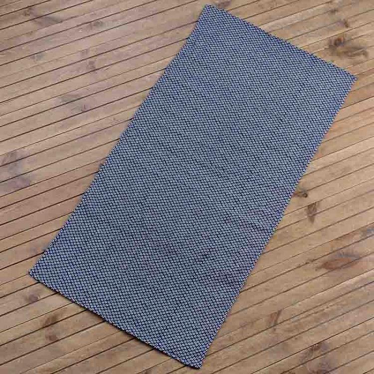 Махровое полотенце для рук и лица Японский узор Хиши, 50x100 см Japanese Fine Pattern Hishi Dark Blue 50x100 cm