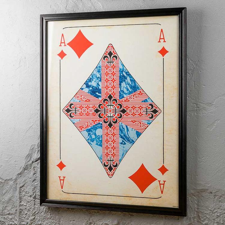 Картина-принт Бубновый Туз Cards Aces Diamonds
