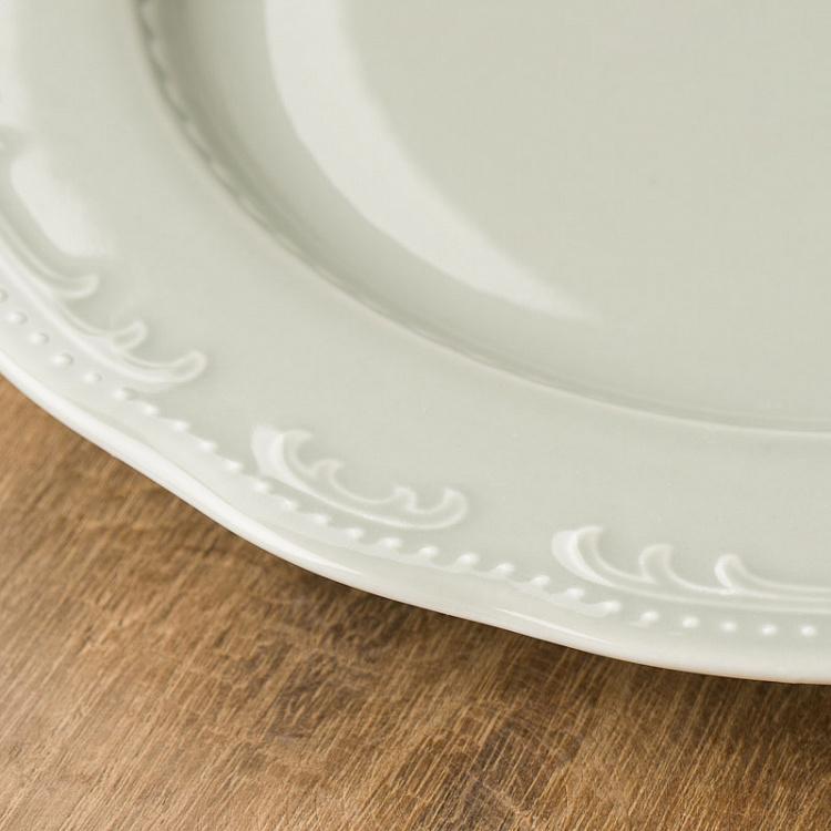 Серо-зелёная десертная тарелка Старая Вена Vecchio Vienna Dessert Plate Sage Green