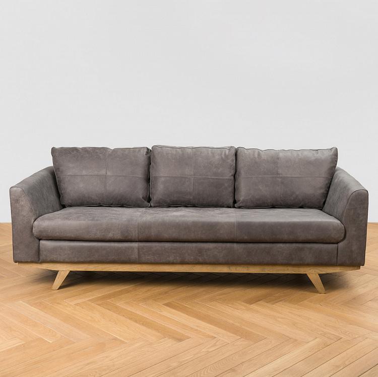 Трёхместный диван Патрик, светлые ножки Patrick 3 Seater, Oak Brown