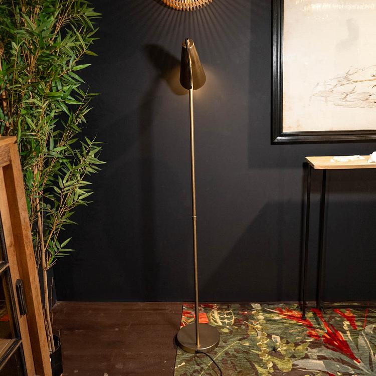 Латунный торшер Вивьен дисконт Vivienne Floor Lamp Brass discount