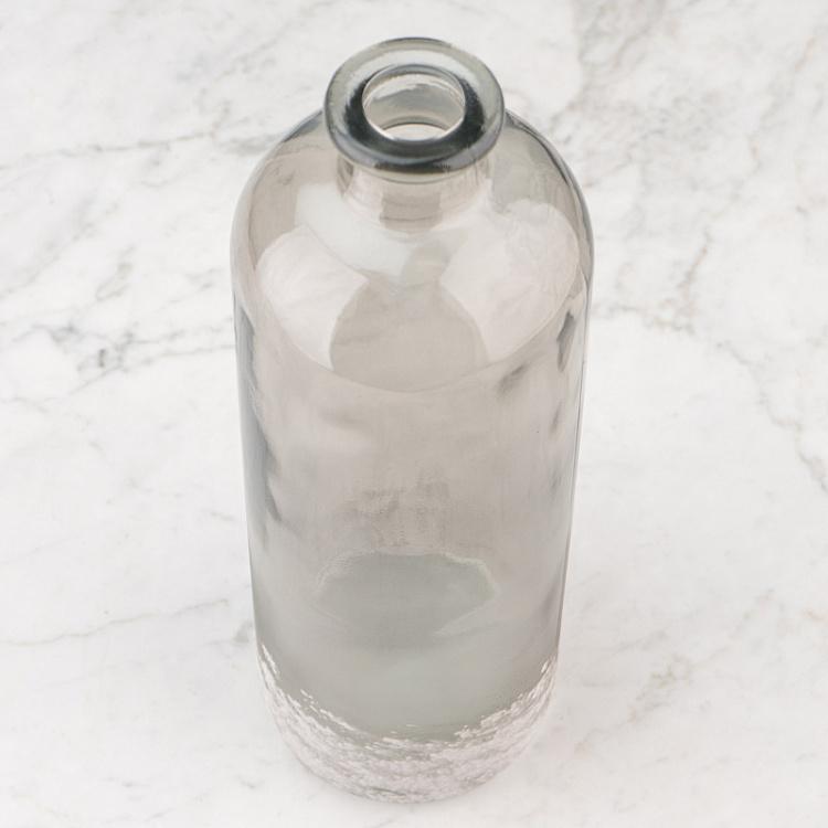 Ваза-бутыль из серого под изморозь стекла, L Grey-frosted Glass Bottle Vase Large